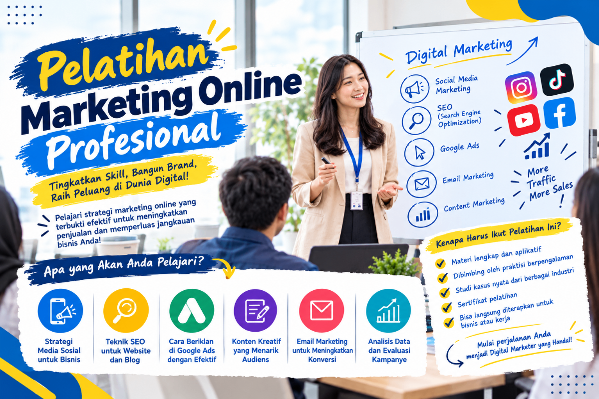 Ilutrasi Pelatihan Marketing Online Profesional thumbnail